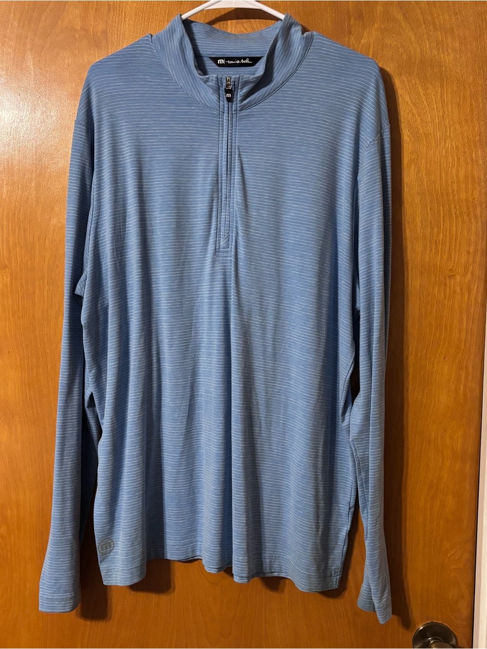 Travis Mathew Men's Dusty Blue Quarter-Zip Pullover